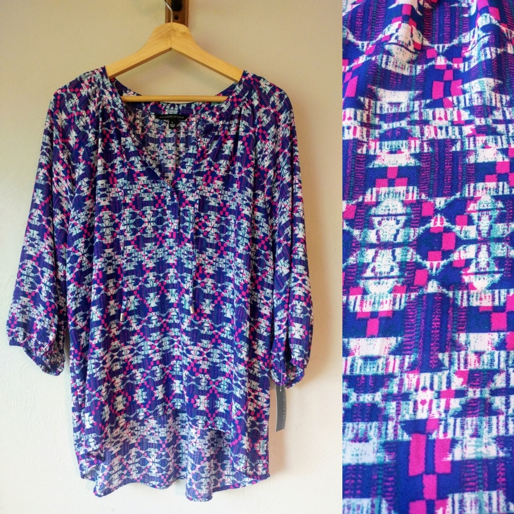 ✨NEW W/TAGS✨ Signature Studio Patterned Tunic